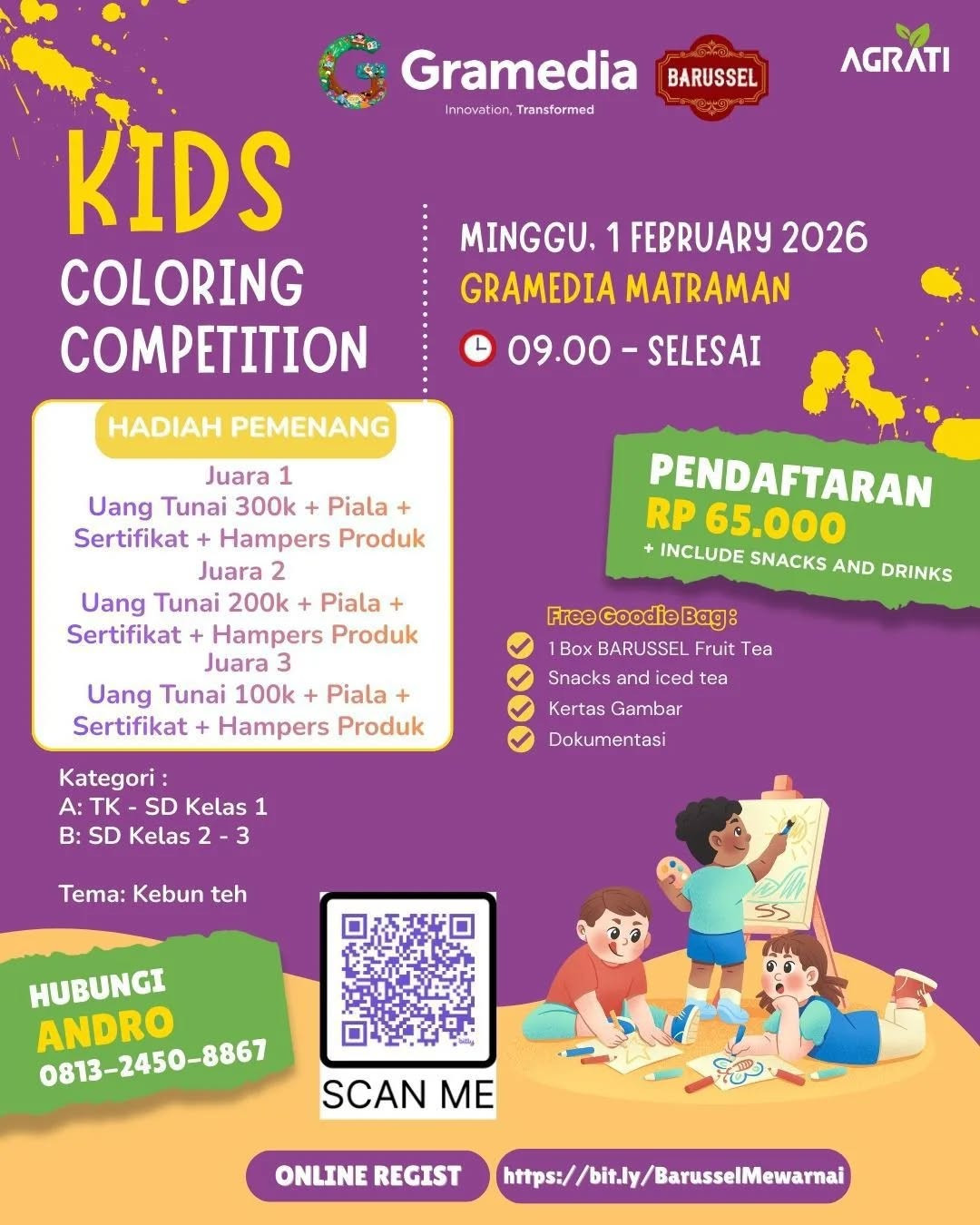 KOMPETISI MEWARNAI AGRATI X GRAMEDIA - Poster 2