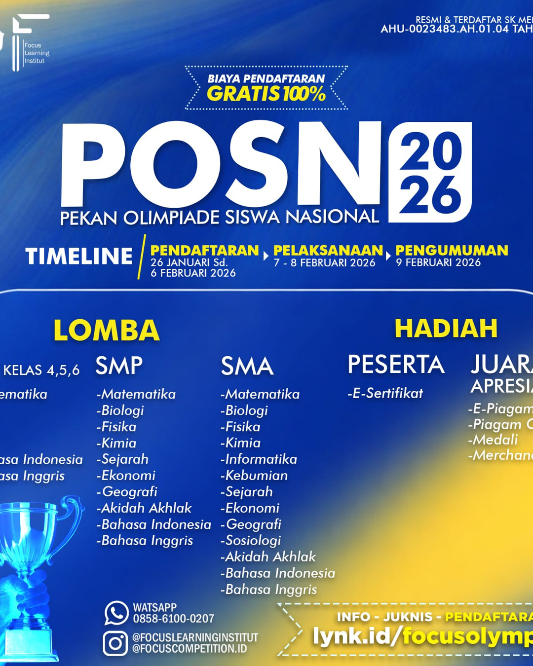 PEKAN OLIMPIADE SISWA NASIONAL (POSN) 2026 - Poster 2