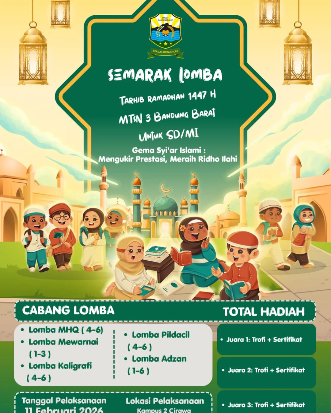 SEMARAK LOMBA TARHIB RAMADHAN 1447 H MTsN 3 BANDUNG BARAT - Poster 2