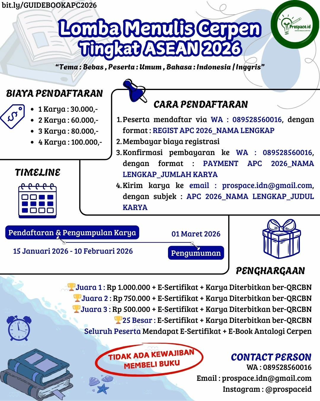 LOMBA MENULIS CERPEN TINGKAT ASEAN 2026 - Poster 2