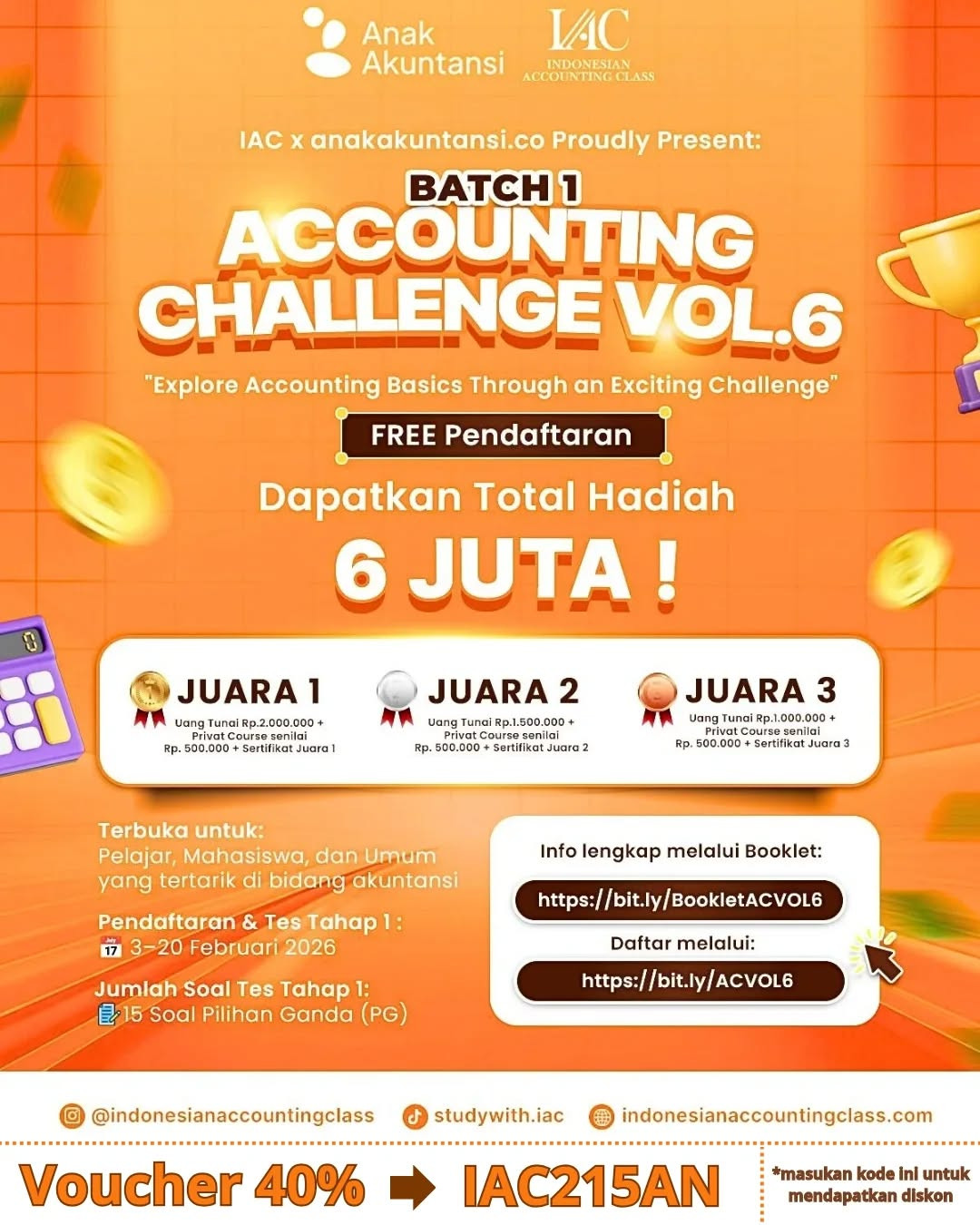 ACCOUNTING CHALLENGE VOL. 6 - Poster 2