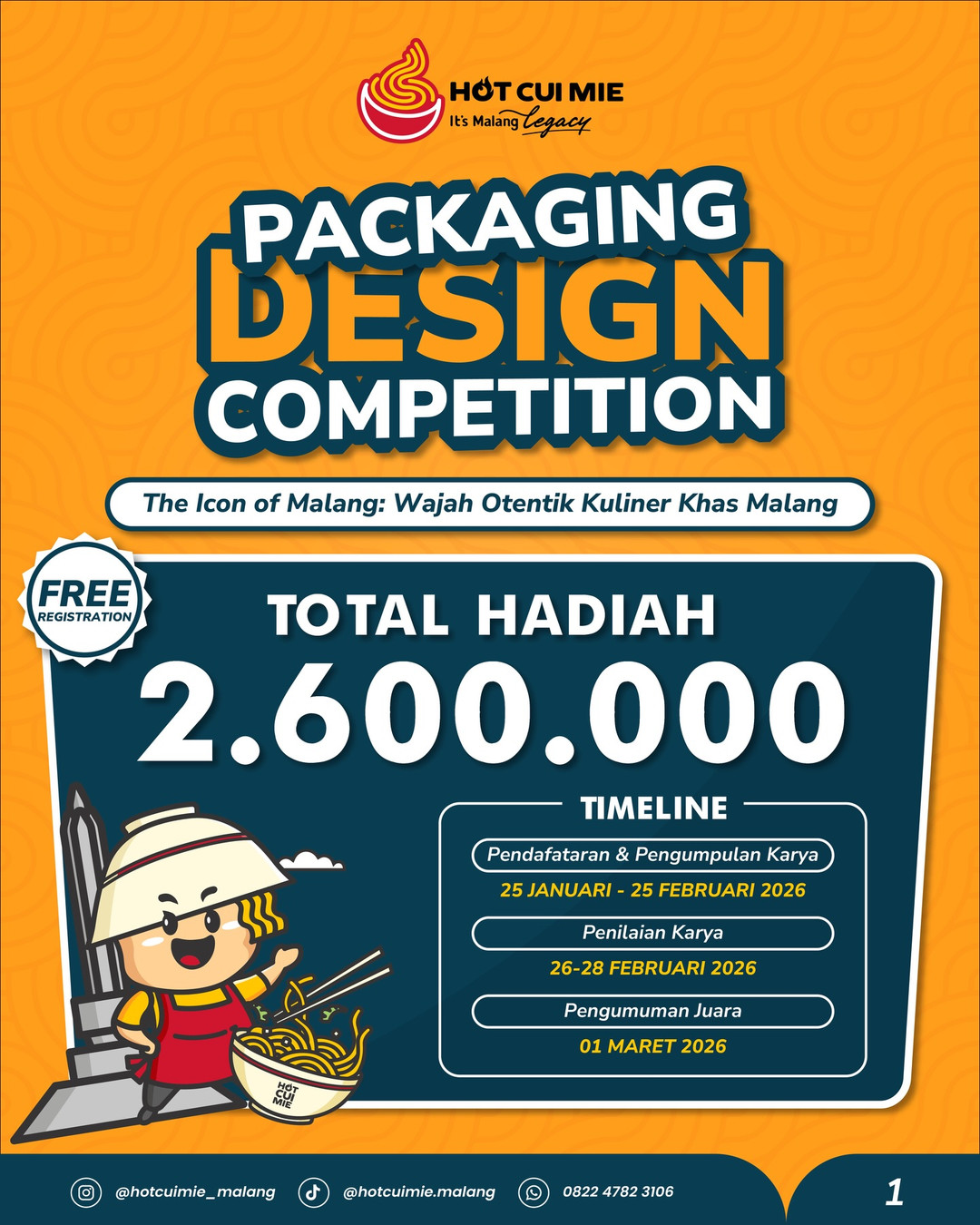 Packaging Design Competition Hot Cui Mie 2026 - Poster 2