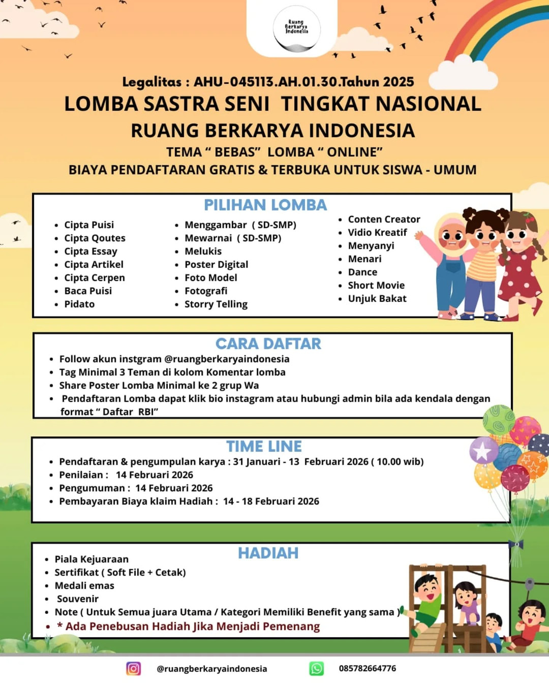 LOMBA SASTRA SENI NASIONAL - Poster 2