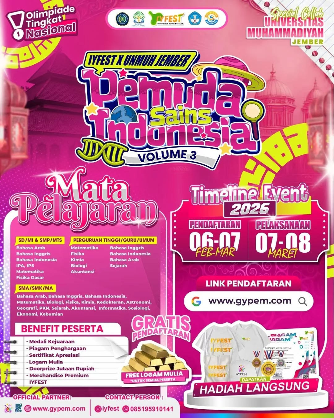 𝐏𝐞𝐦𝐮𝐝𝐚 𝐒𝐚𝐢𝐧𝐬 𝐈𝐧𝐝𝐨𝐧𝐞𝐬𝐢𝐚 (𝐏𝐒𝐈) 𝐕𝐨𝐥.𝟑 – 𝐈𝐘𝐅𝐄𝐒𝐓 𝟐𝟎𝟐𝟔 - Poster 2