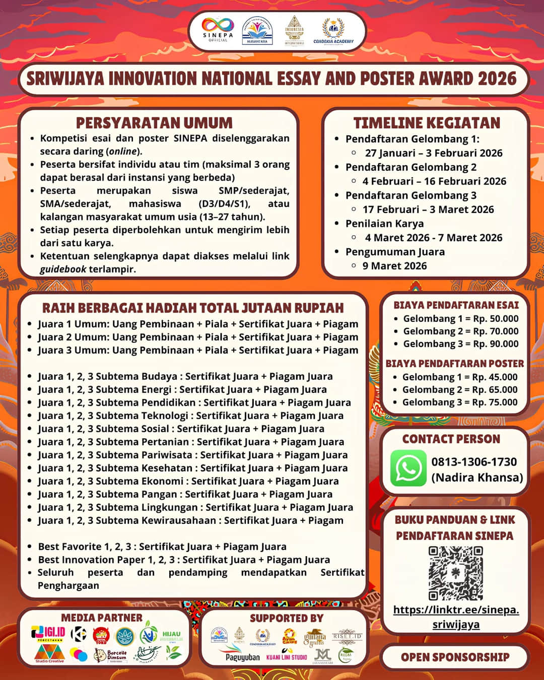 SRIWIJAYA INNOVATION NATIONAL ESSAY & POSTER AWARD 2026 - Poster 2