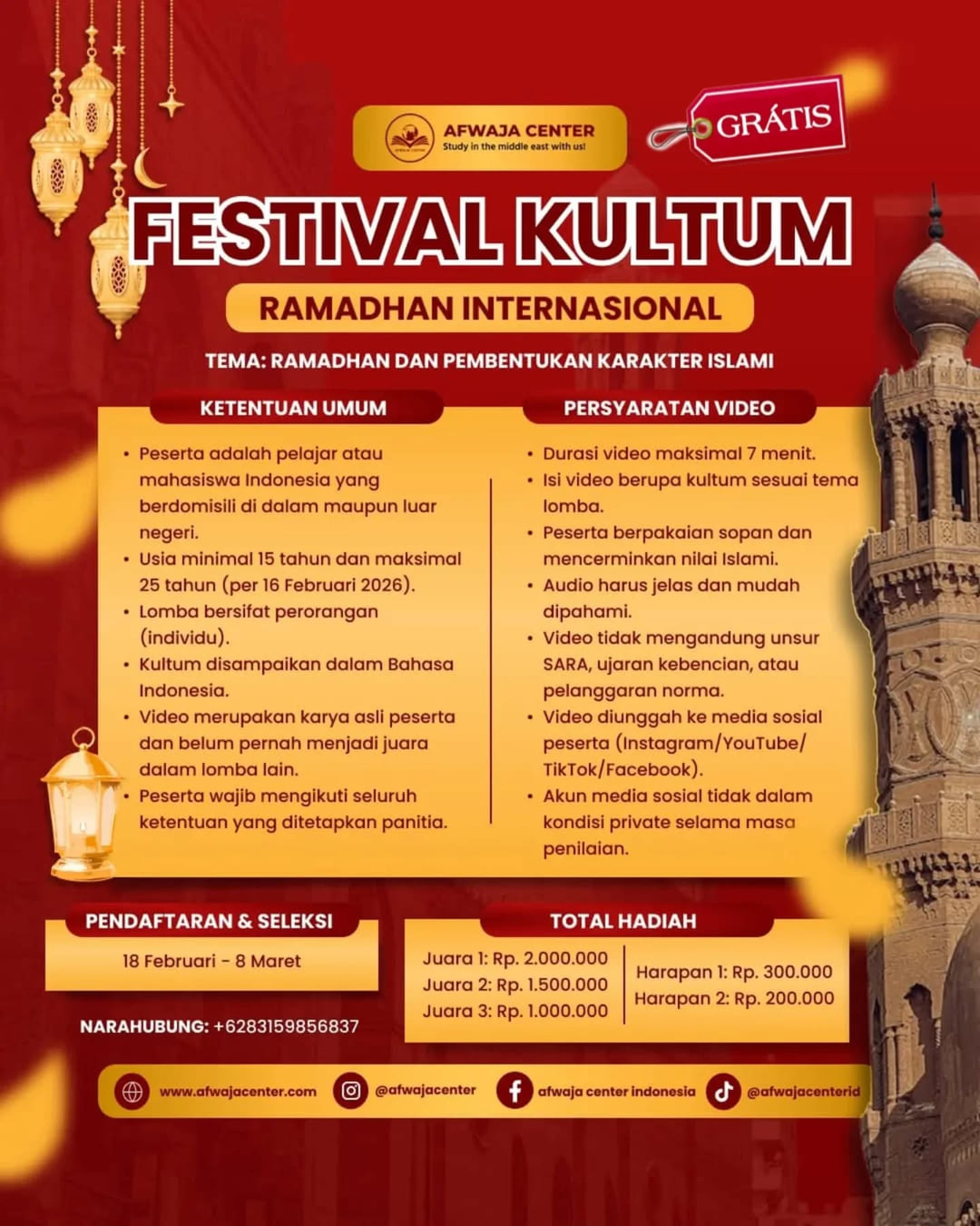 Lomba Kultum Gratis - Poster 2