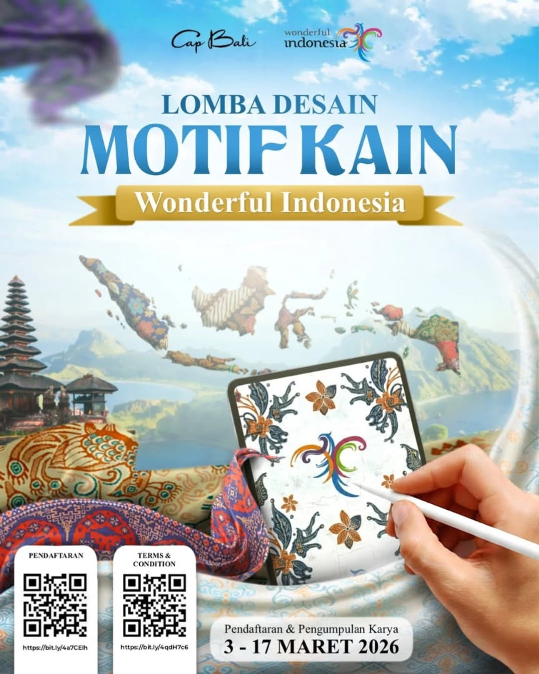 Lomba Desain Motif Kain Wonderful Indonesia - Poster 2
