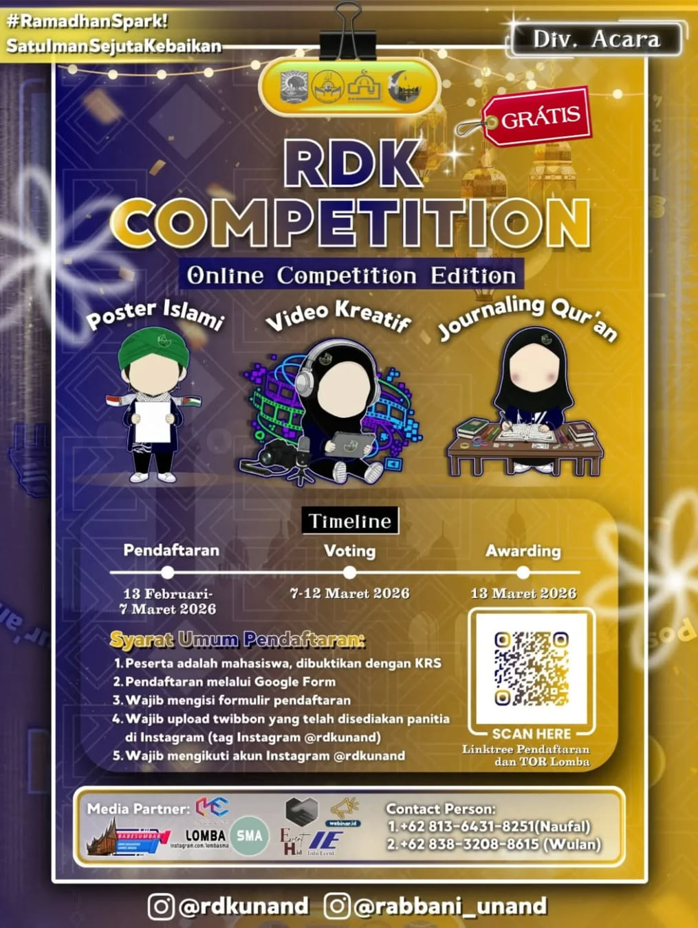 LOMBA ONLINE RDK UNAND 1447 H - Poster 2