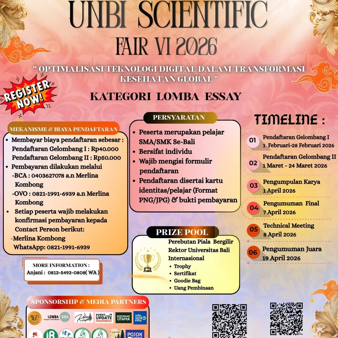 𝑼𝑵𝑩𝑰 𝑺𝑪𝑰𝑬𝑵𝑻𝑰𝑭𝑰𝑪 𝑭𝑨𝑰𝑹 𝑽𝑰 𝟐𝟎𝟐𝟔 - Poster 2