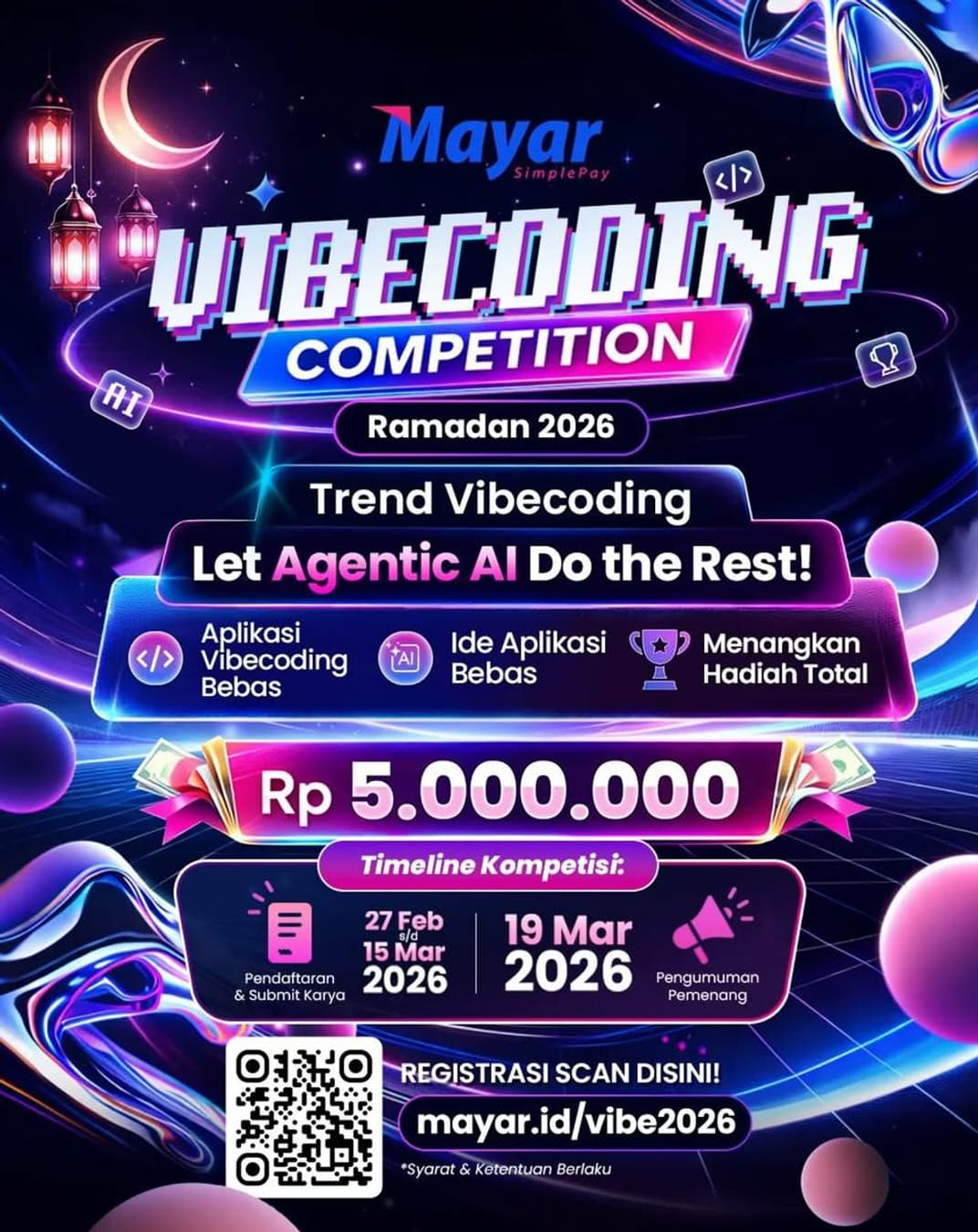 VIBECODING COMPETITION RAMADHAN 2026 - Poster 2