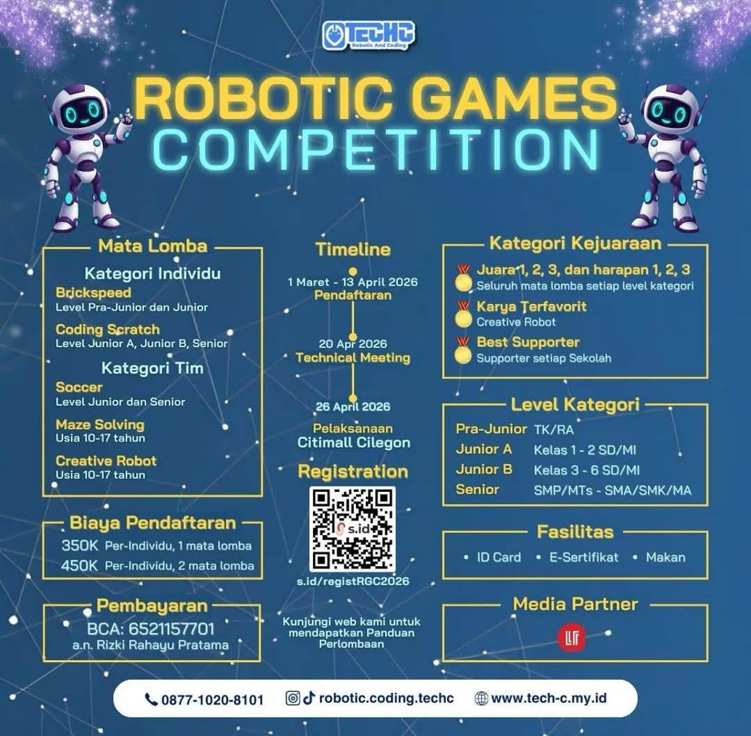 ROBOTIC GAMES COMPETITION 2026 - Poster 2