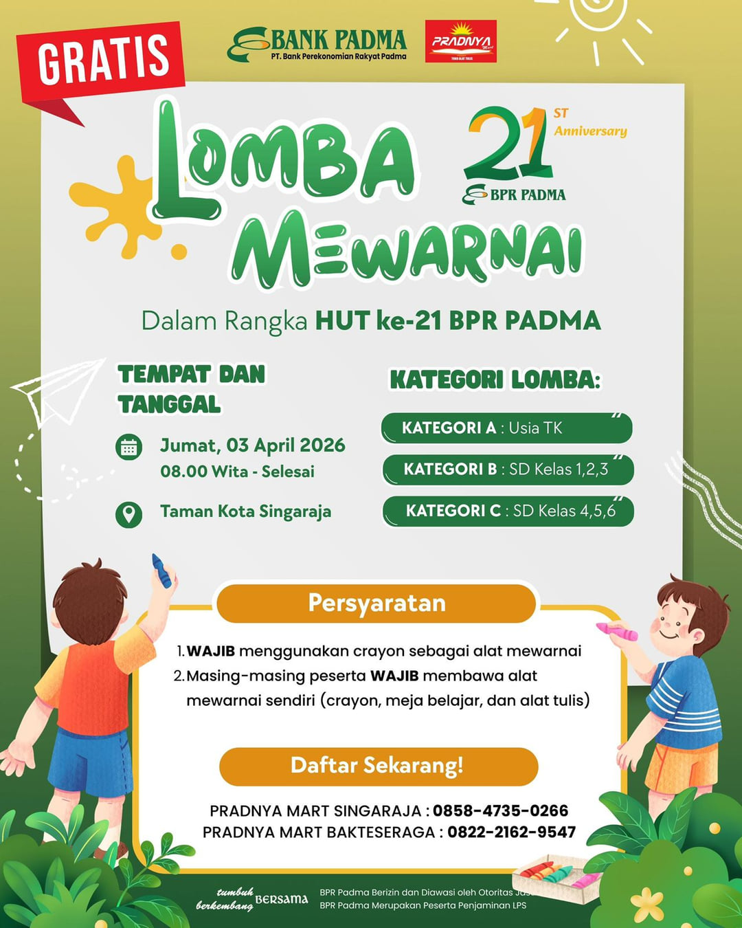 lomba mewarnai GRATIS - Poster 2