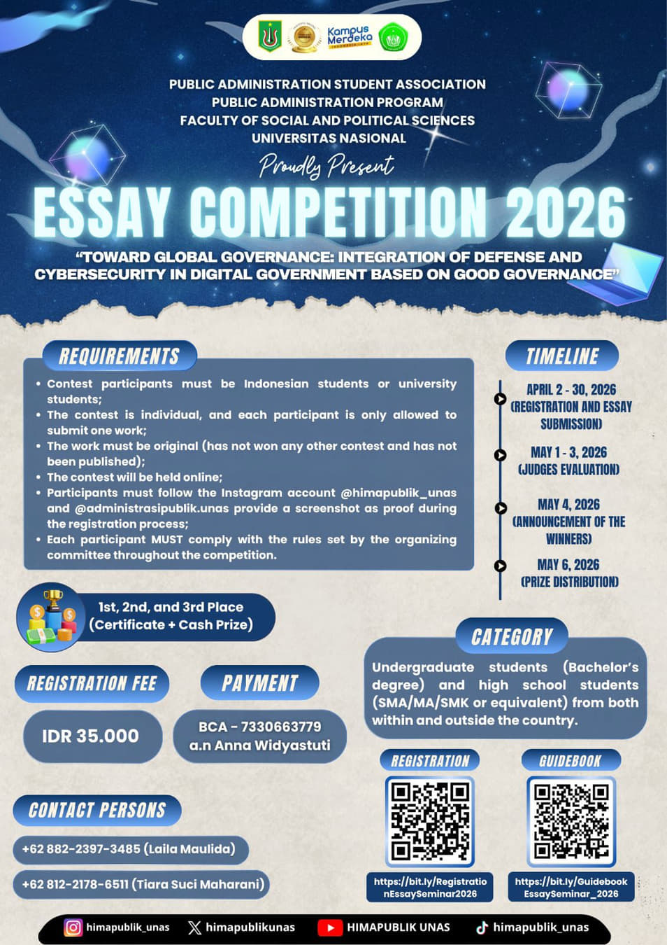 Essay Competition Example International Essay Competition 2026 | Silomba.id - Portal Lomba ...