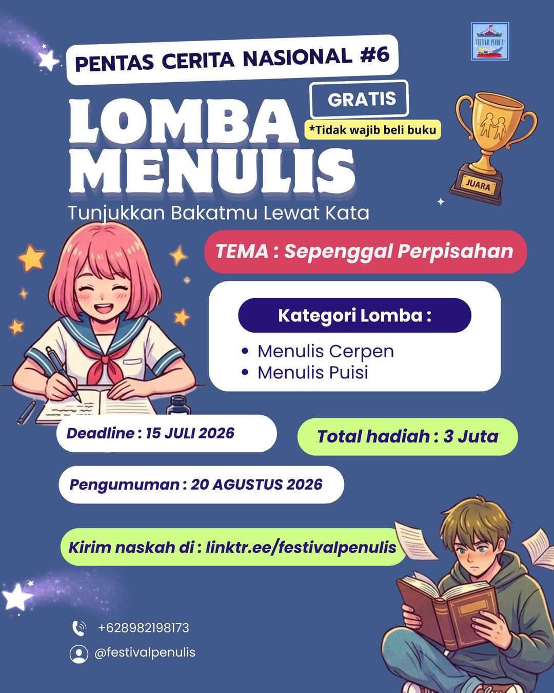 Festival Penulis Nasional Ke-6 - Poster 2