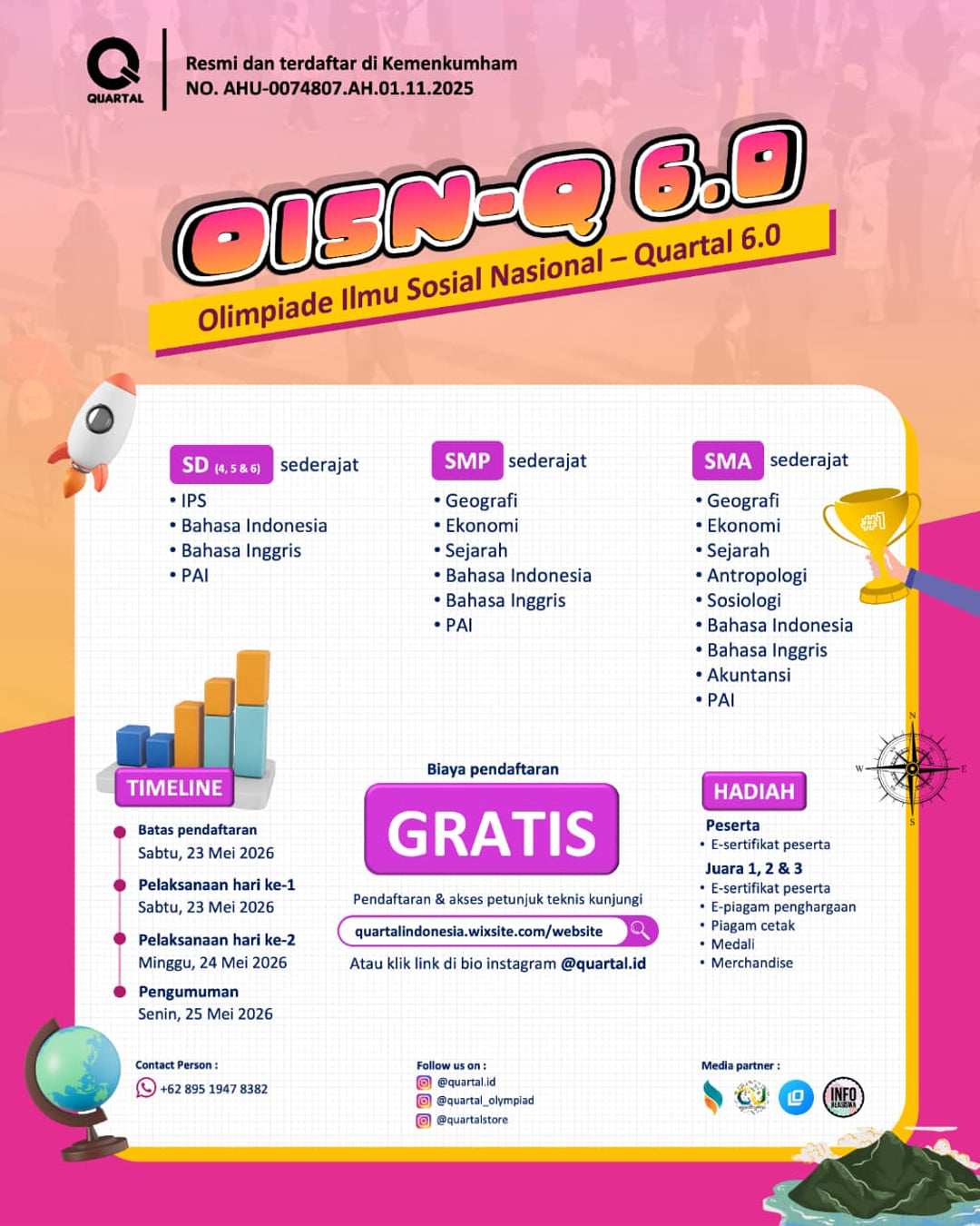 OLIMPIADE ILMU SOSIAL NASIONAL-QUARTAL 6.0 - Poster 2