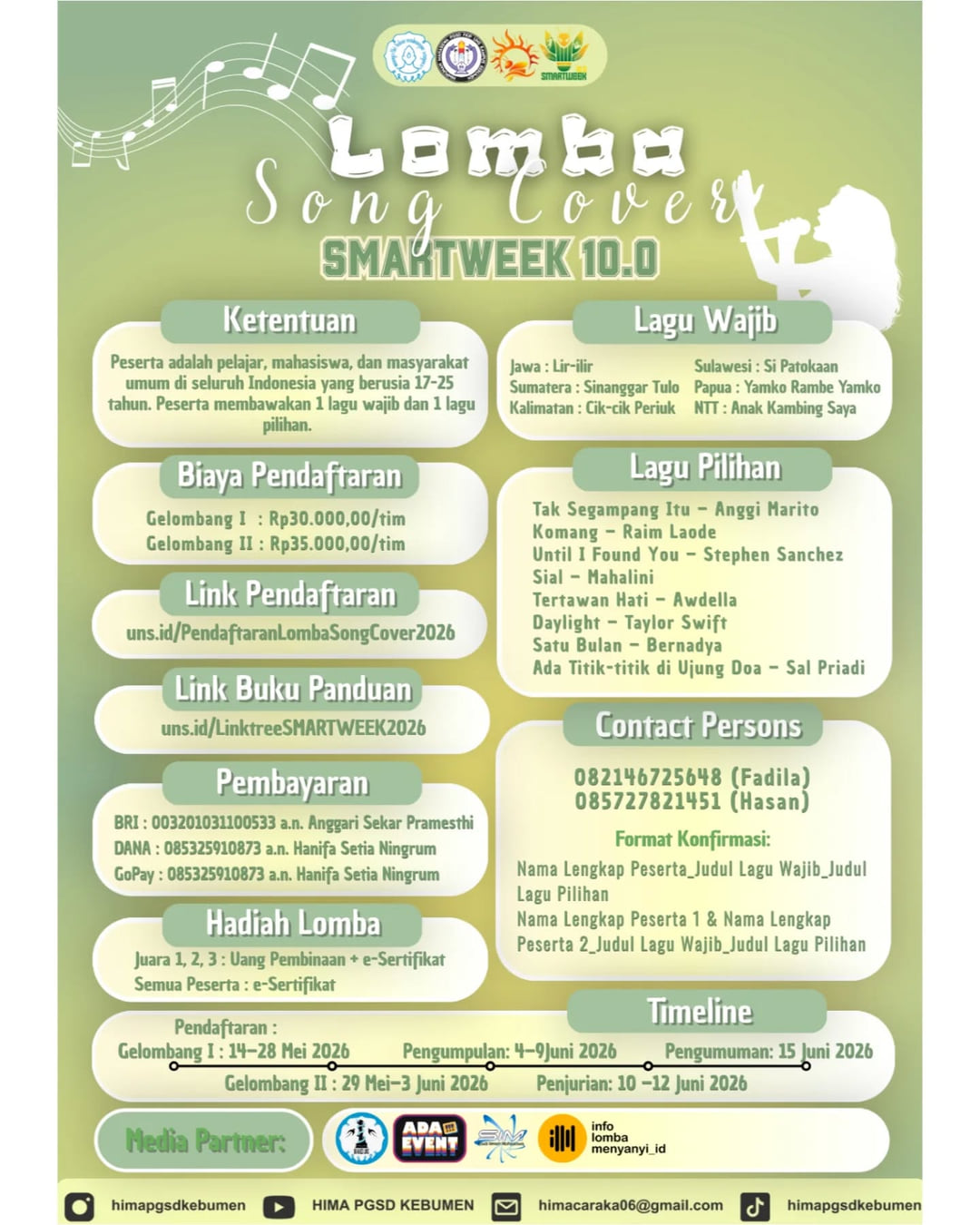 LOMBA SONG COVER SMARTWEEK 10.0 - Poster 2