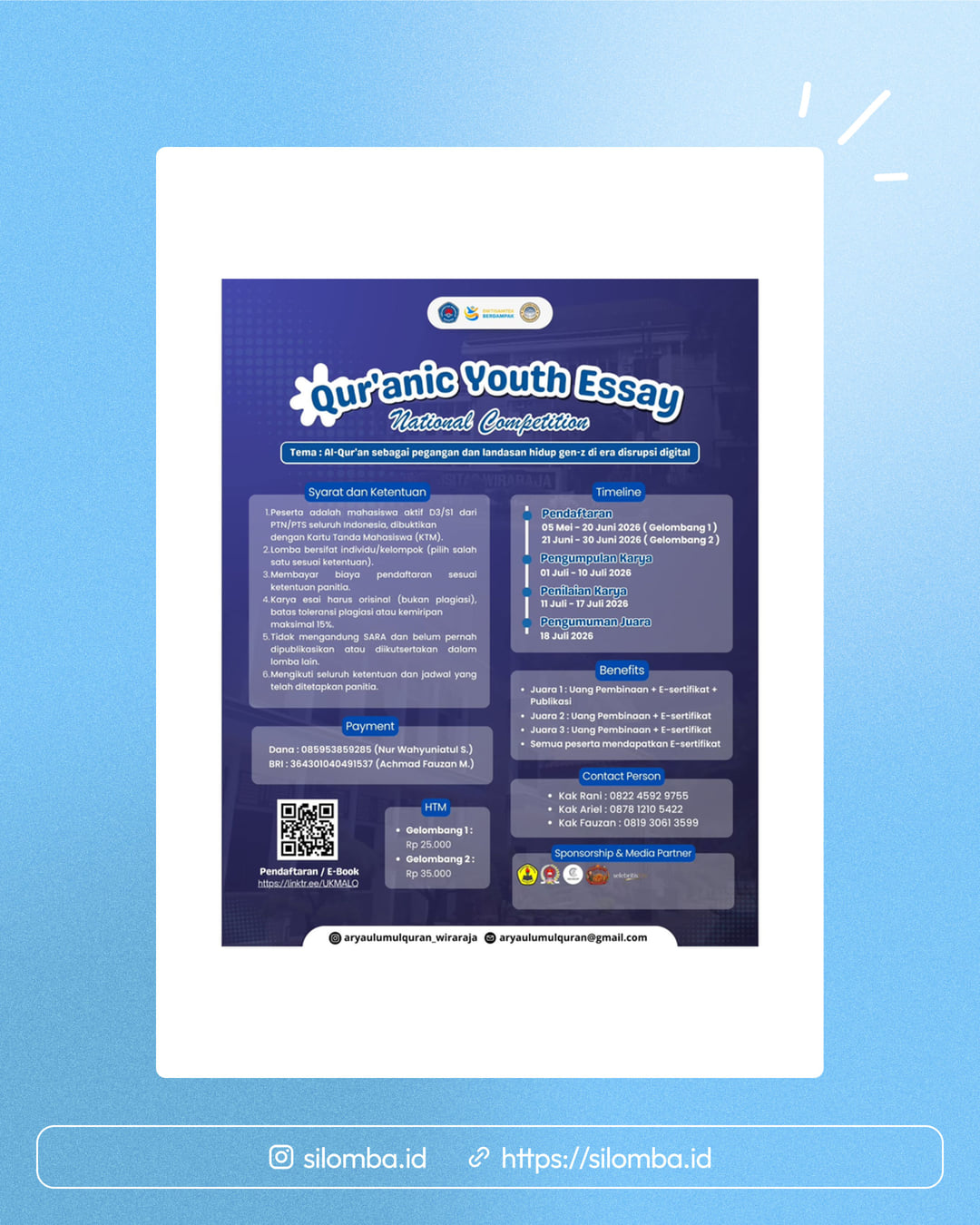 Qur'anic Youth Essay National Competition - Poster 1