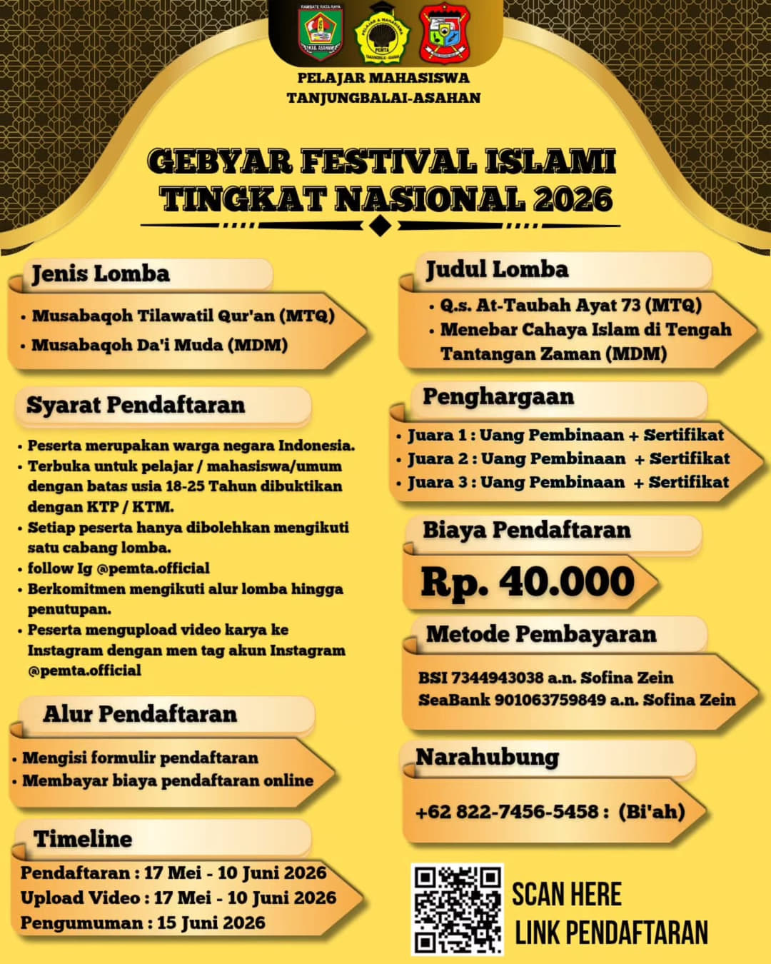 GEBYAR FESTIVAL ISLAMI TINGKAT NASIONAL 2026 - Poster 2