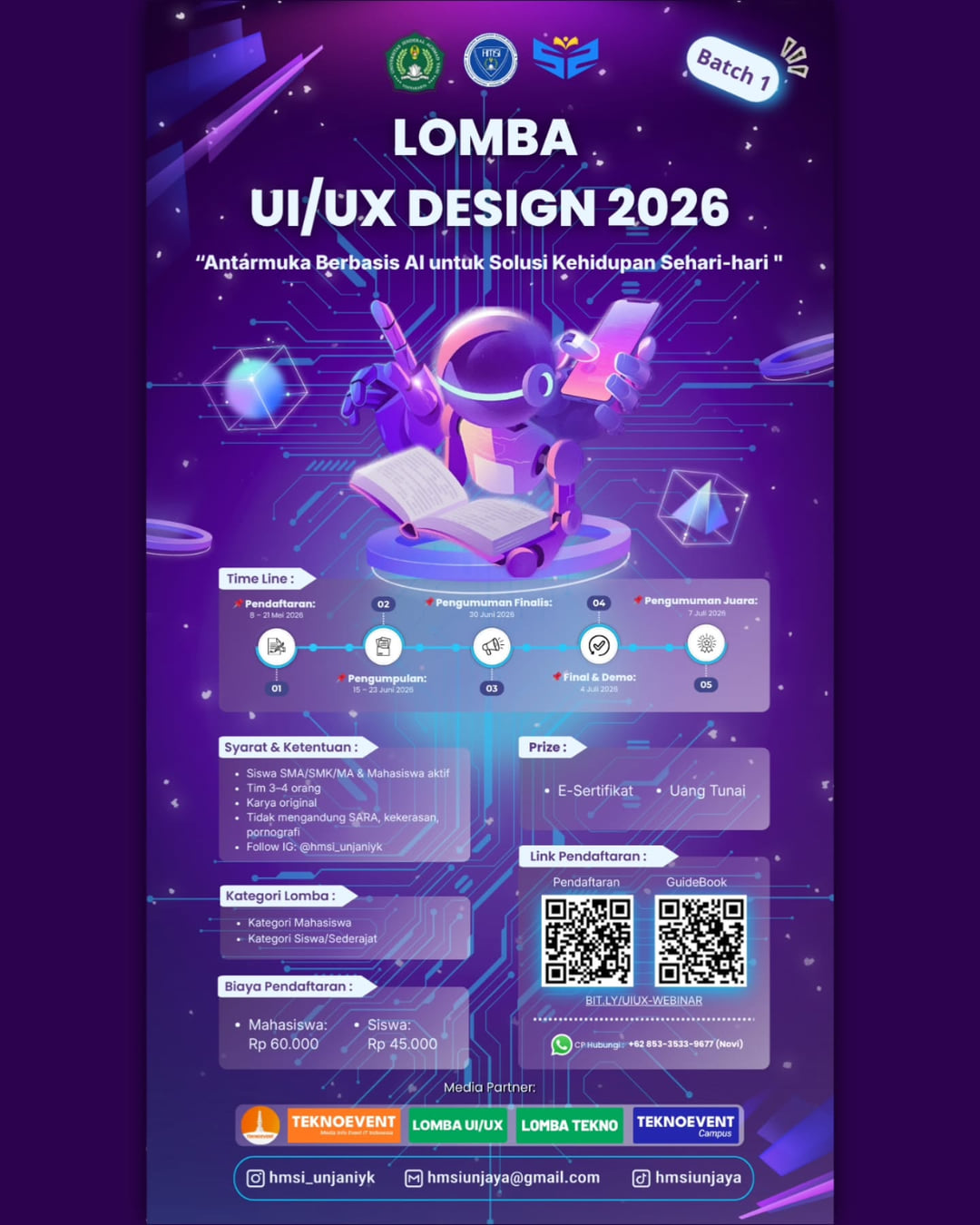 UI/UX Design Competition HMSI UNJAYA 2026 - Poster 2