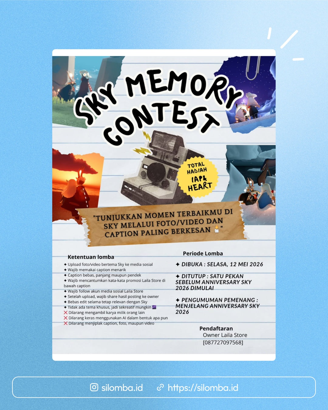 SKY MEMORY CONTEST - Poster 1