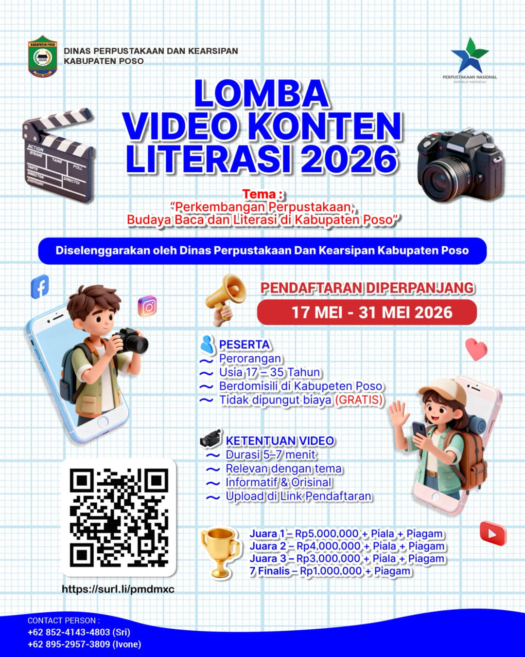 Lomba Video Konten Literasi 2026 - Poster 2