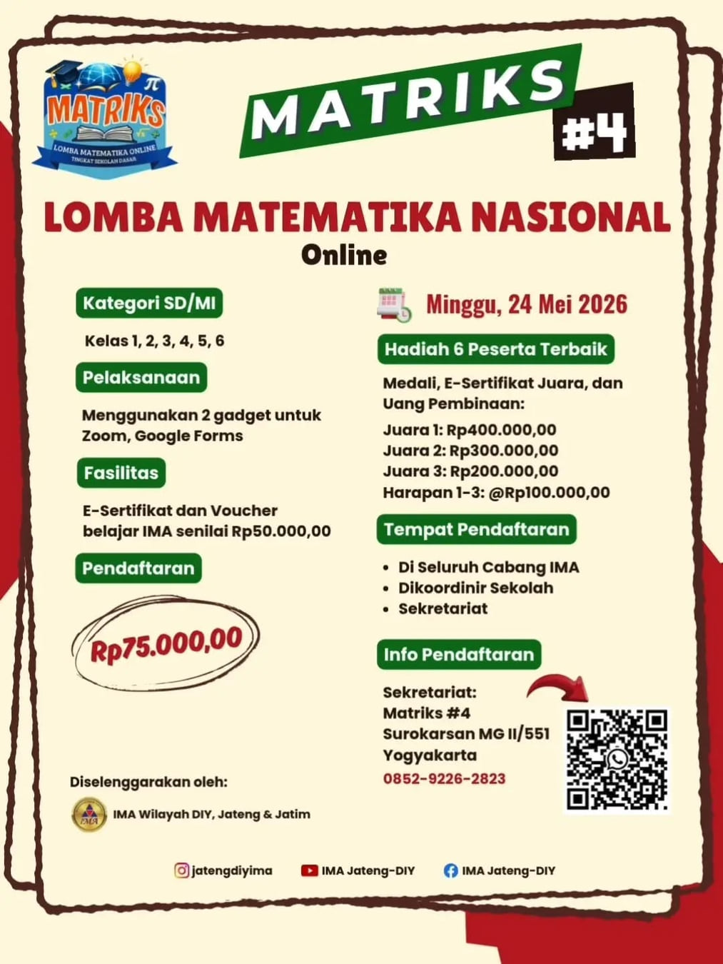 MATRIKS #4 Lomba Matematika Nasional Online - Poster 2