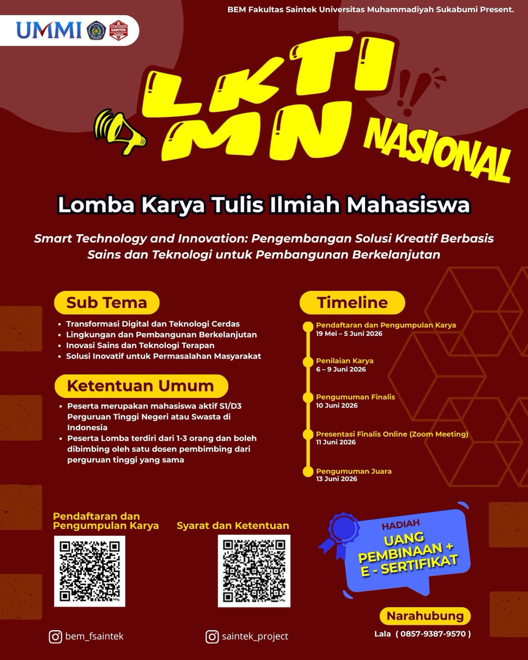 LOMBA KARYA TULIS ILMIAH MAHASISWA NASIONAL (LKTI-MN) 2026 - Poster 2