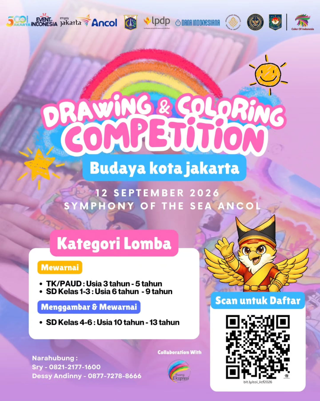 Drawing & Coloring Competition: Budaya Kota Jakarta - Poster 2