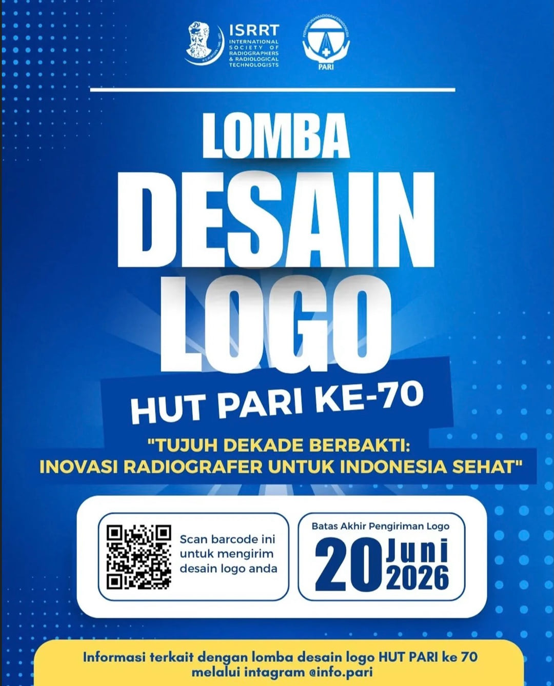 Lomba Desain Logo HUT PARI ke-70 - Poster 2