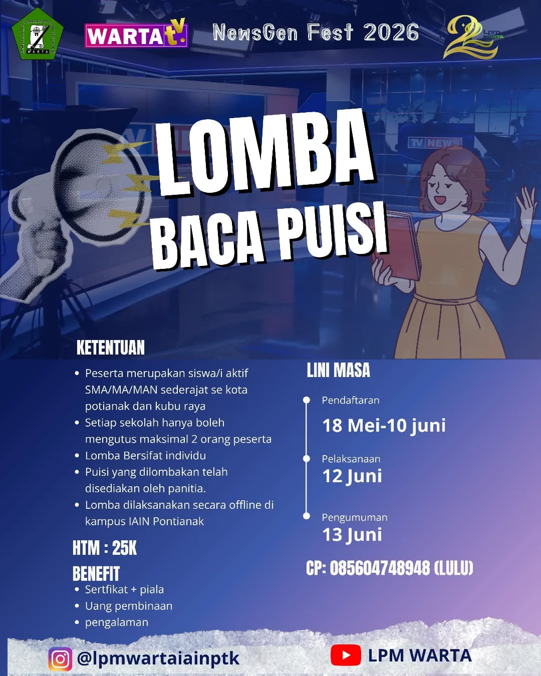 Lomba Baca Puisi NewsGen Fest 2026 - Poster 2