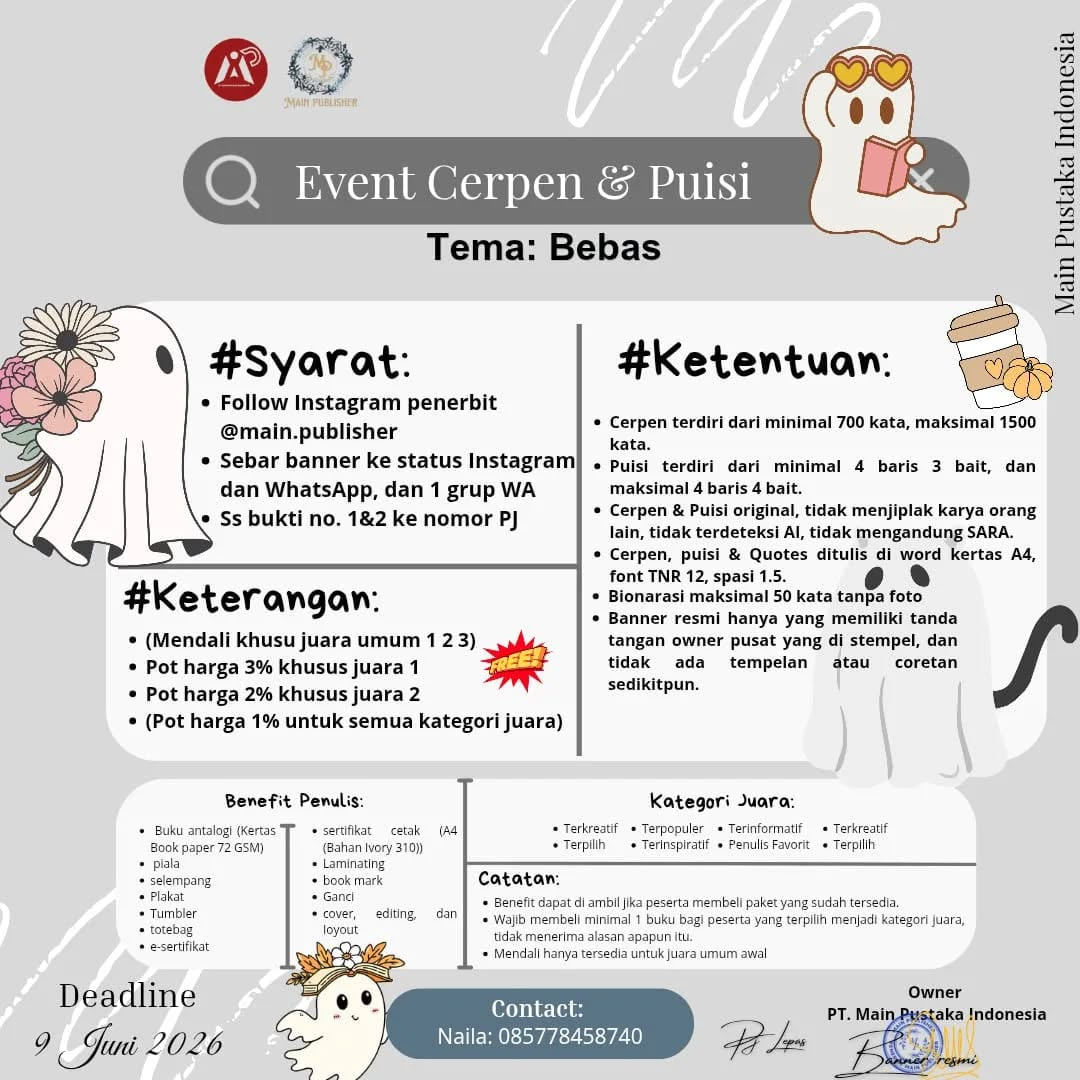 Event Cerpen & Puisi Main Publisher - Poster 2