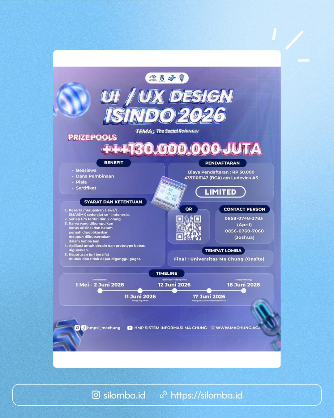 UI / UX Design ISINDO 2026 - Poster 1