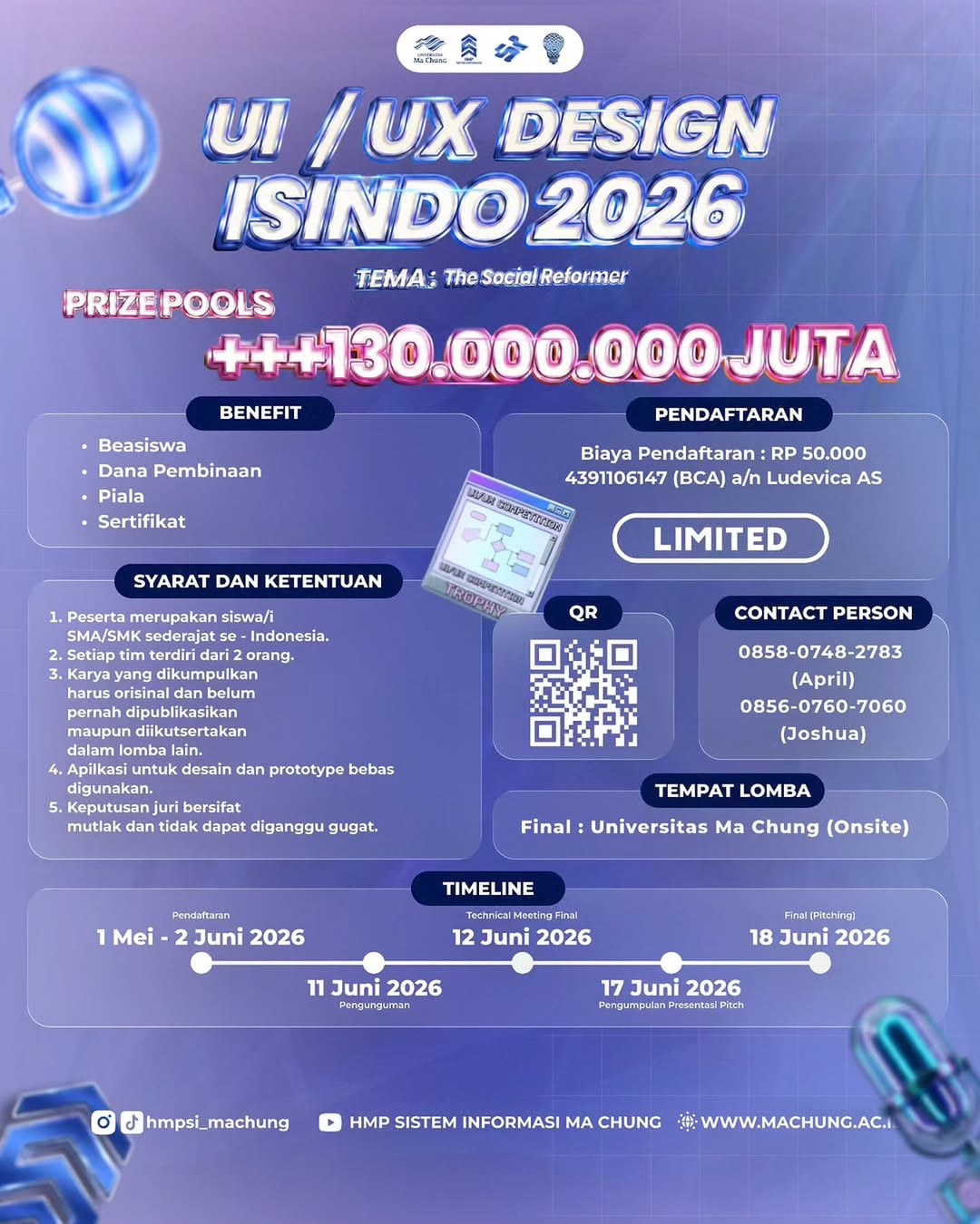 UI / UX Design ISINDO 2026 - Poster 2
