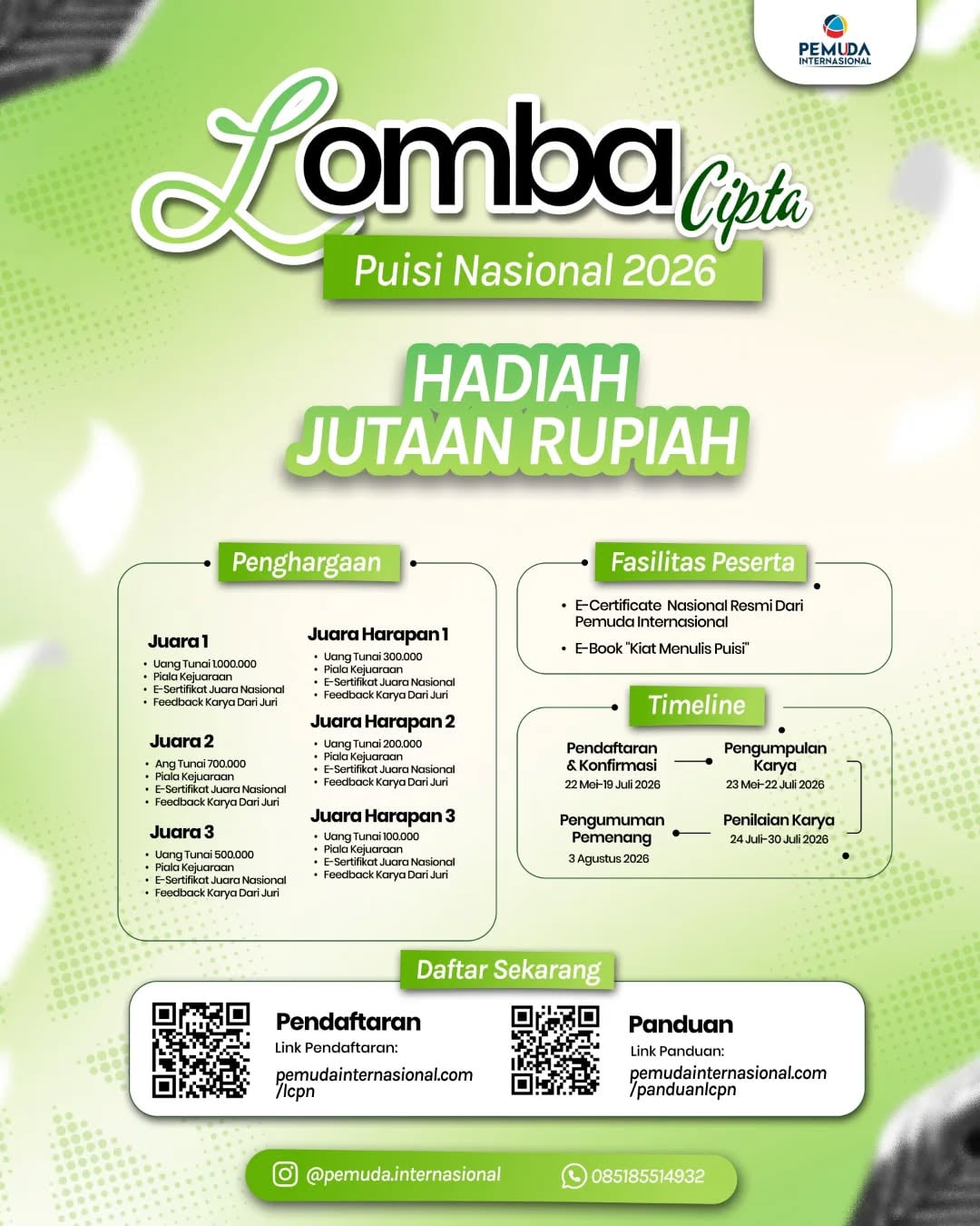 Lomba Cipta Puisi Nasional 2026 - Poster 2