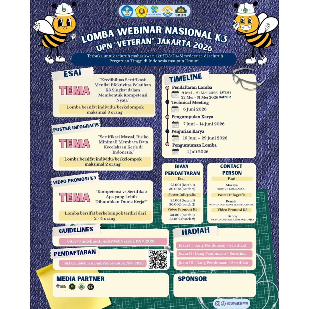 Lomba Webinar Nasional K3 UPNVJ 2026 - Poster 2
