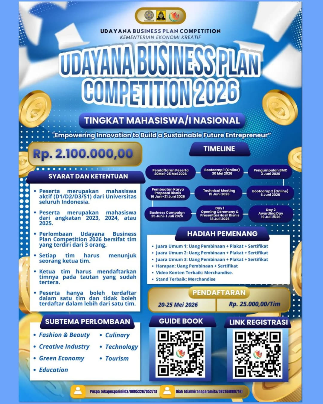 Udayana Business Plan Competition (UBPC) 2026 - Poster 2