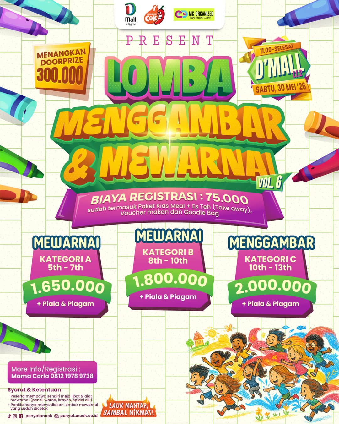Lomba Menggambar & Mewarnai Vol. 6 - Poster 2