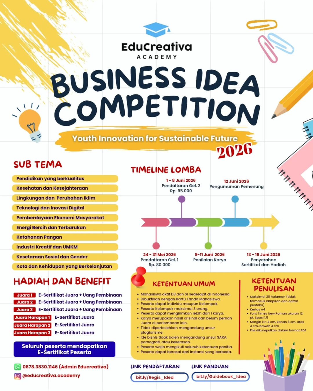 EduCreativa Business Idea Competition 2026 - Poster 2