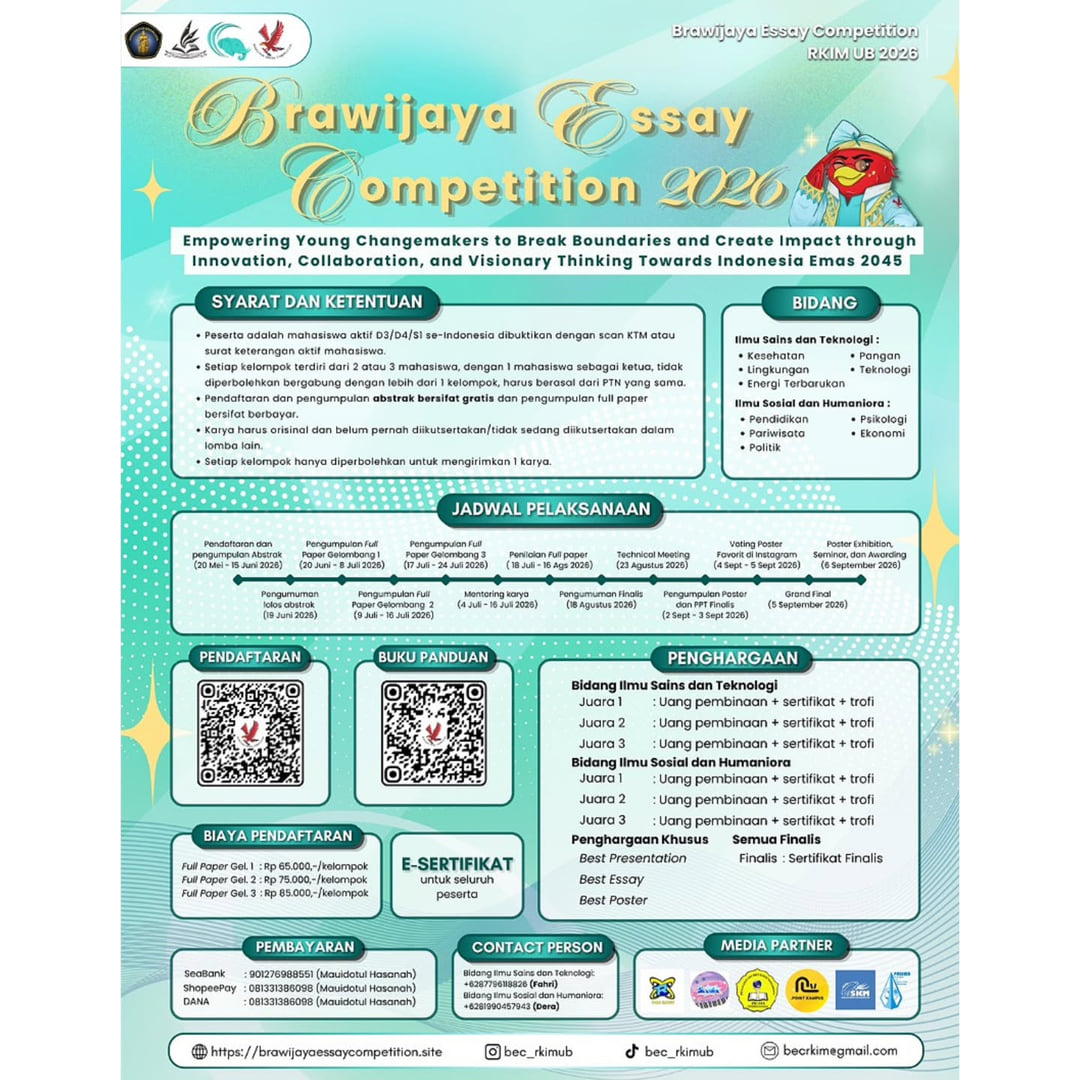 Brawijaya Essay Competition (BEC) 2026 - Poster 2