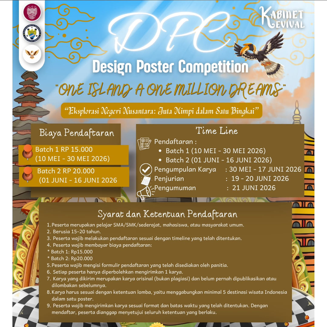 Design Poster Competition 2026: One Island, a Million Dreams - Poster 2