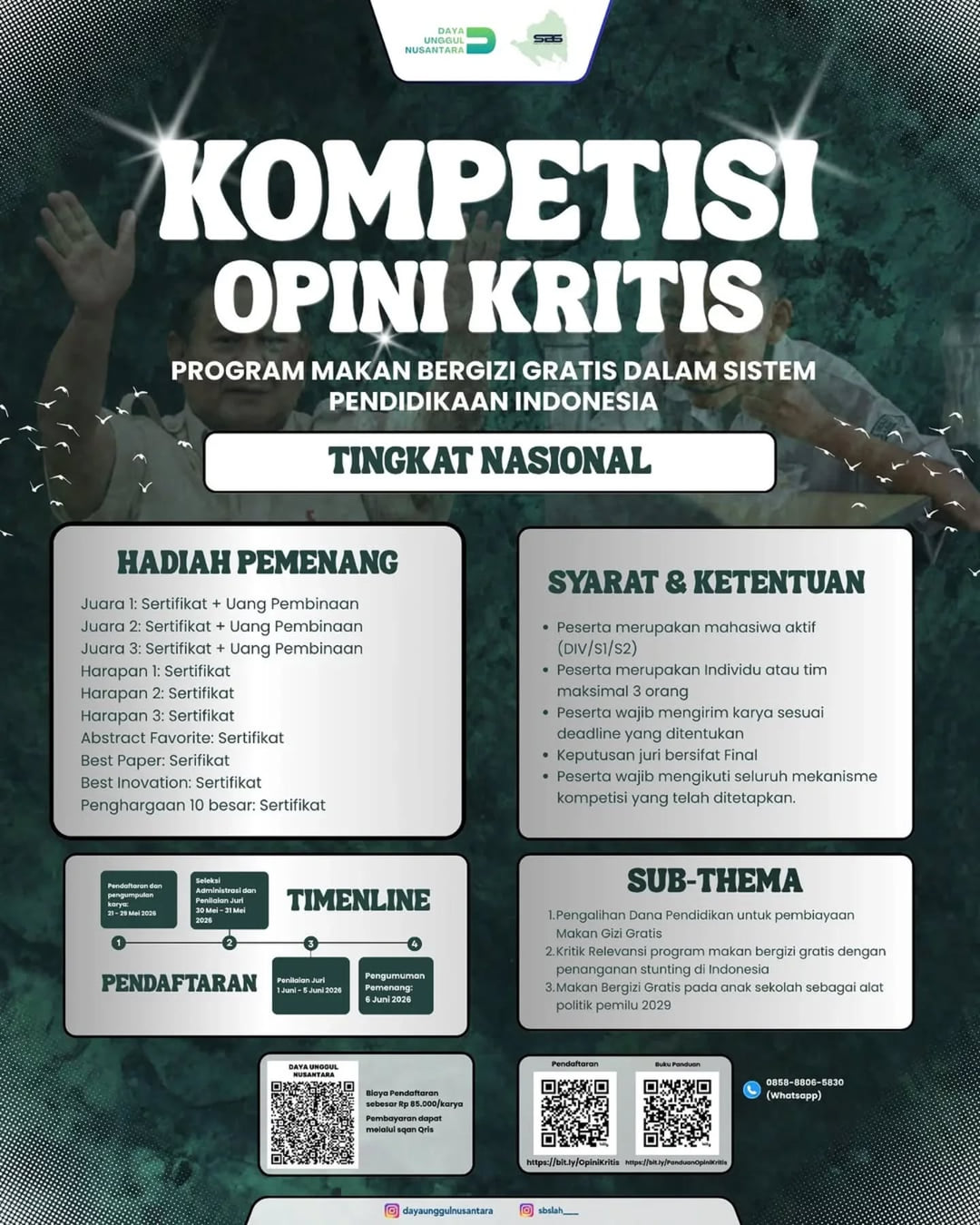 Kompetisi Opini Kritis Tingkat Nasional - Poster 2