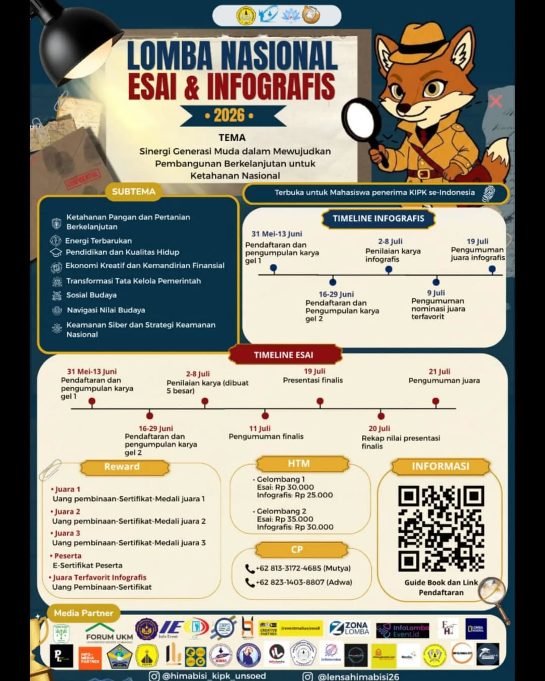 Lomba Esai & Infografis Nasional (LENSA) 2026 - Poster 2