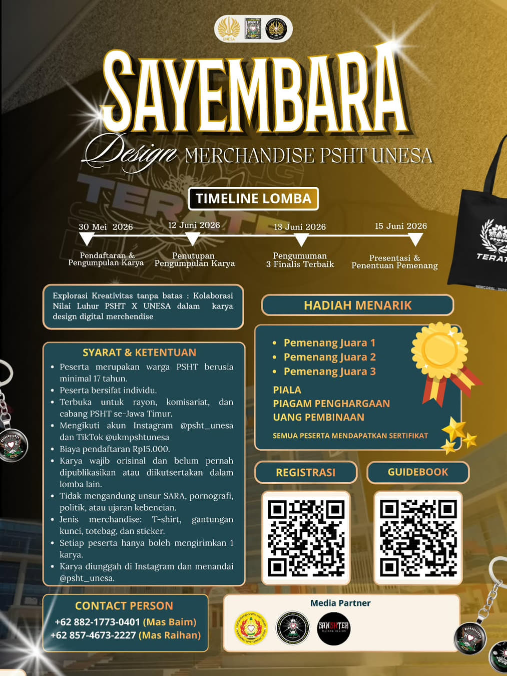Sayembara Desain Merchandise PSHT UNESA 2026 - Poster 2