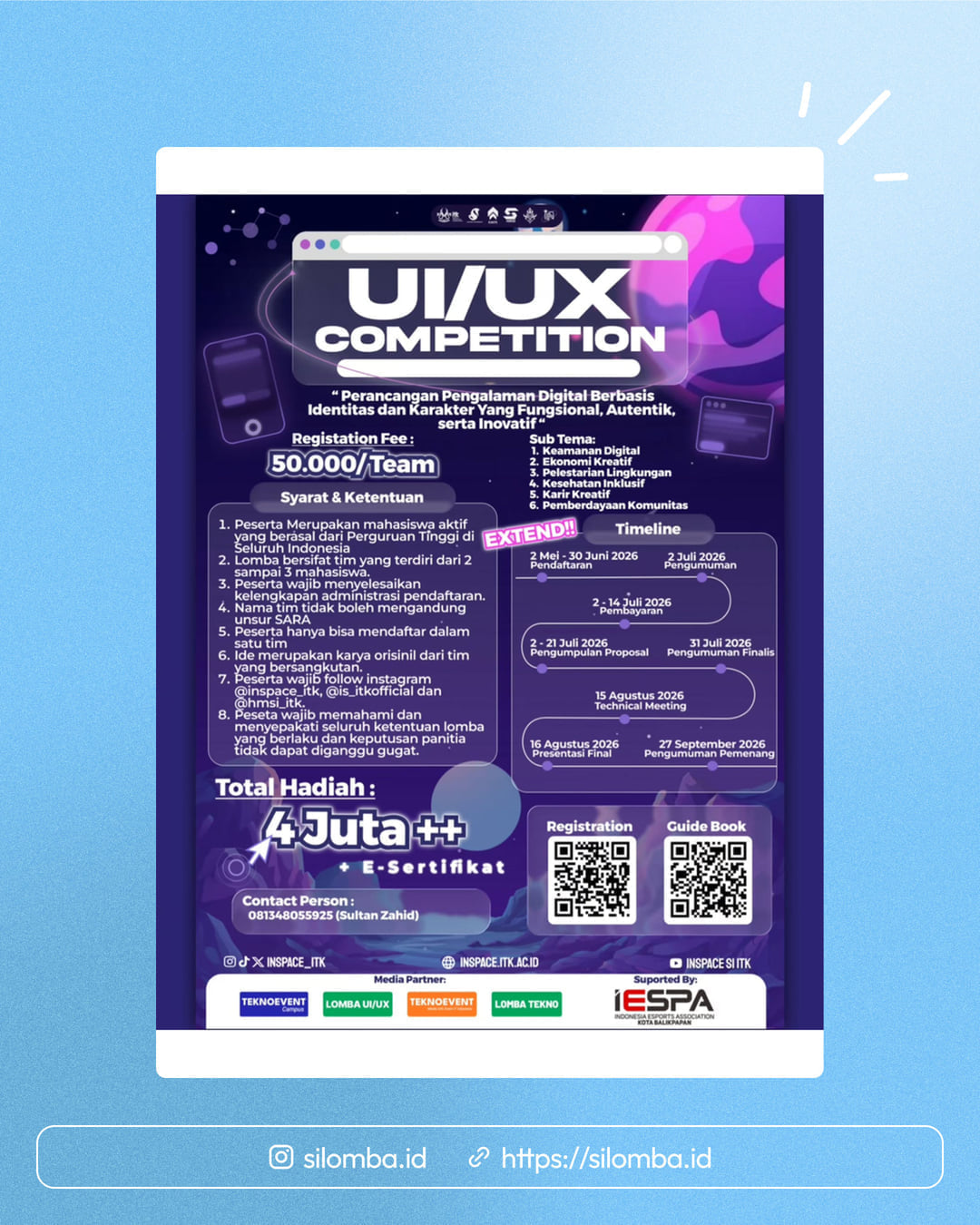 UI/UX Competition INSPACE 2026 - Poster 1