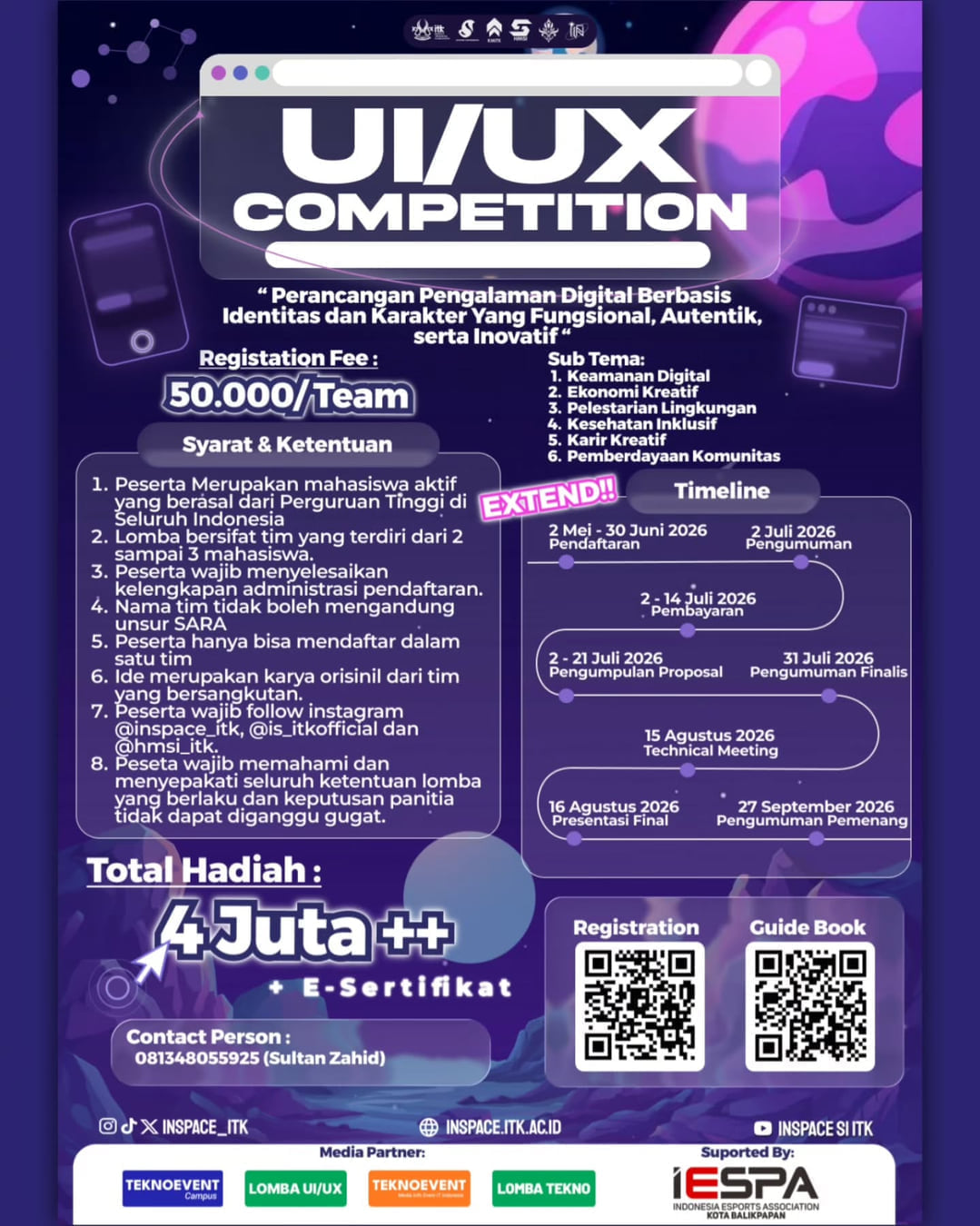 UI/UX Competition INSPACE 2026 - Poster 2