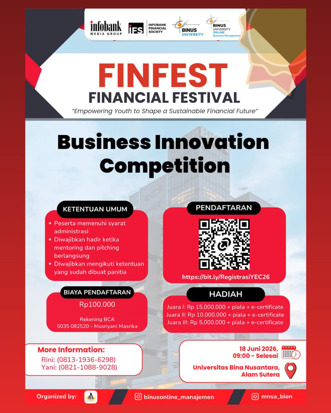 FINFEST 2026 – Business Innovation Competition - Poster 2