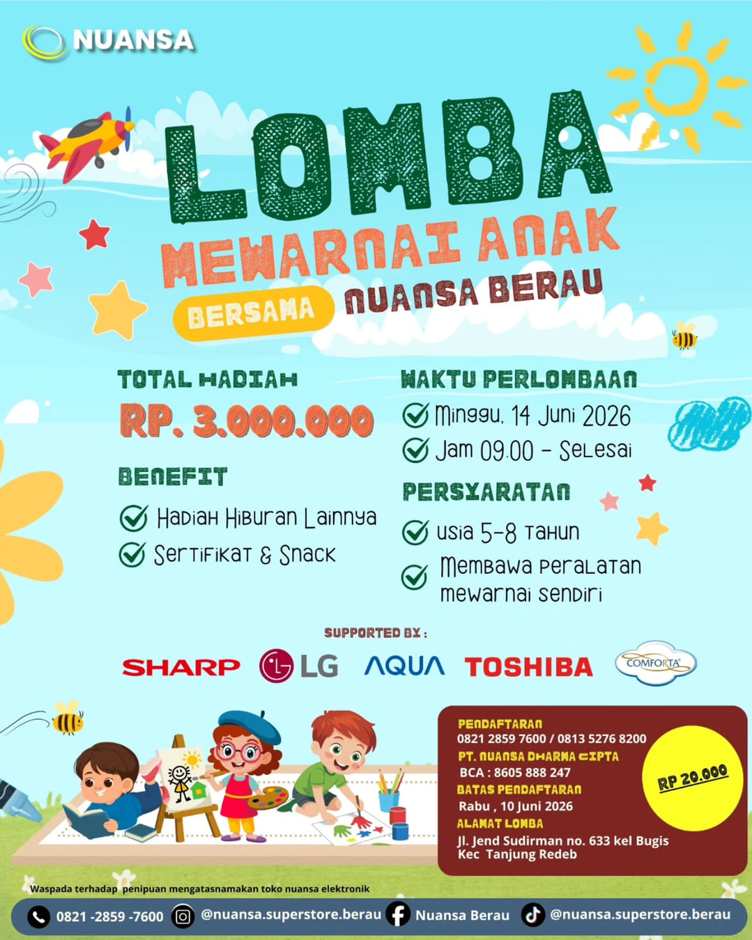 Lomba Mewarnai Anak Bersama Nuansa Berau - Poster 2