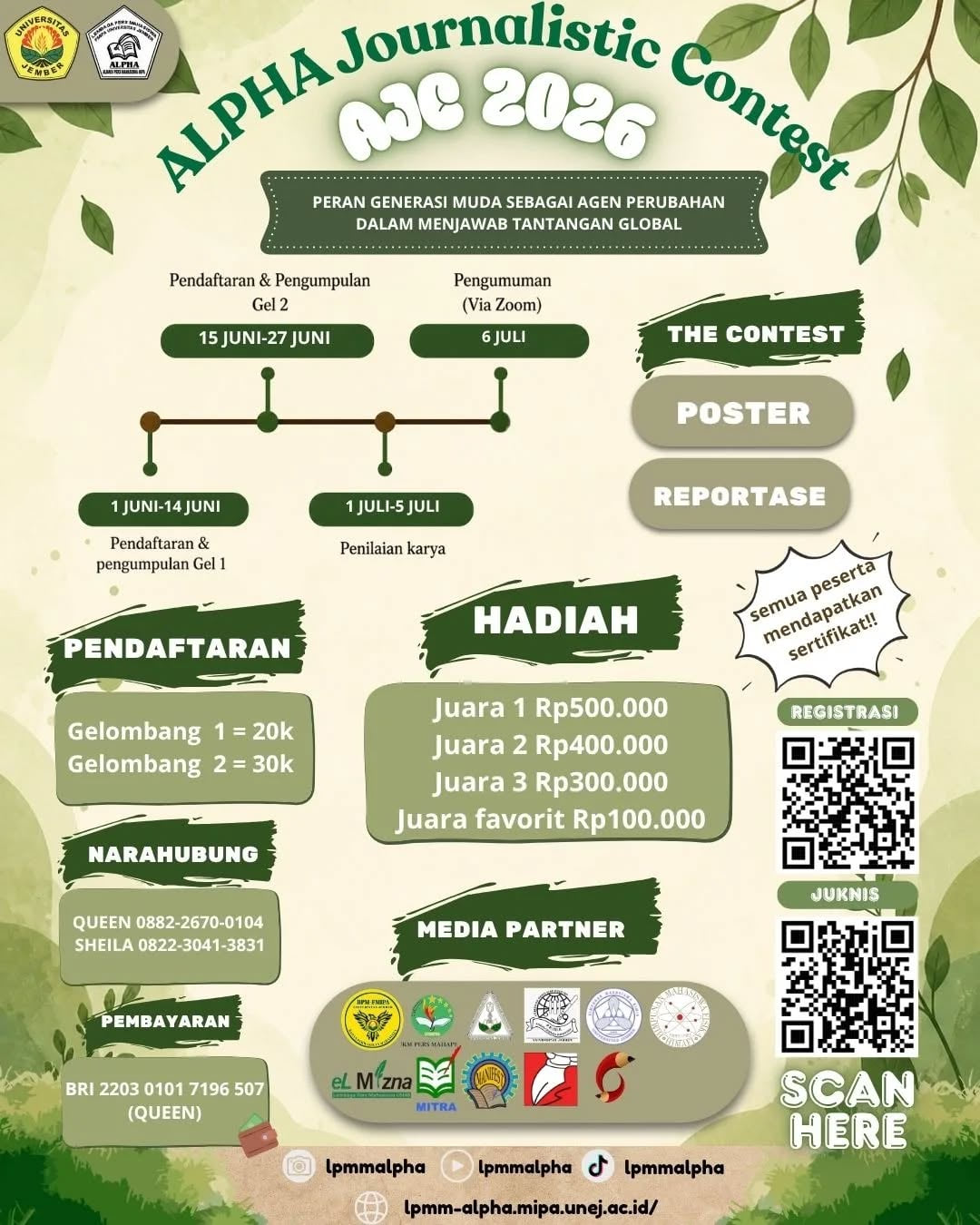 ALPHA JOURNALISTIC CONTEST (AJC) 2026 - Poster 2
