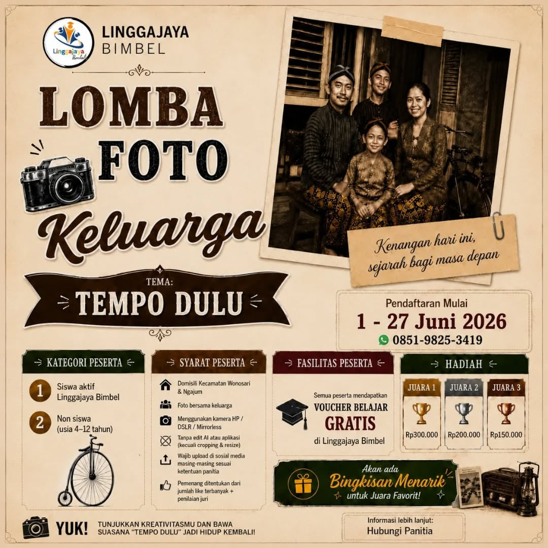 Lomba Foto Keluarga Tema Tempo Dulu - Poster 2