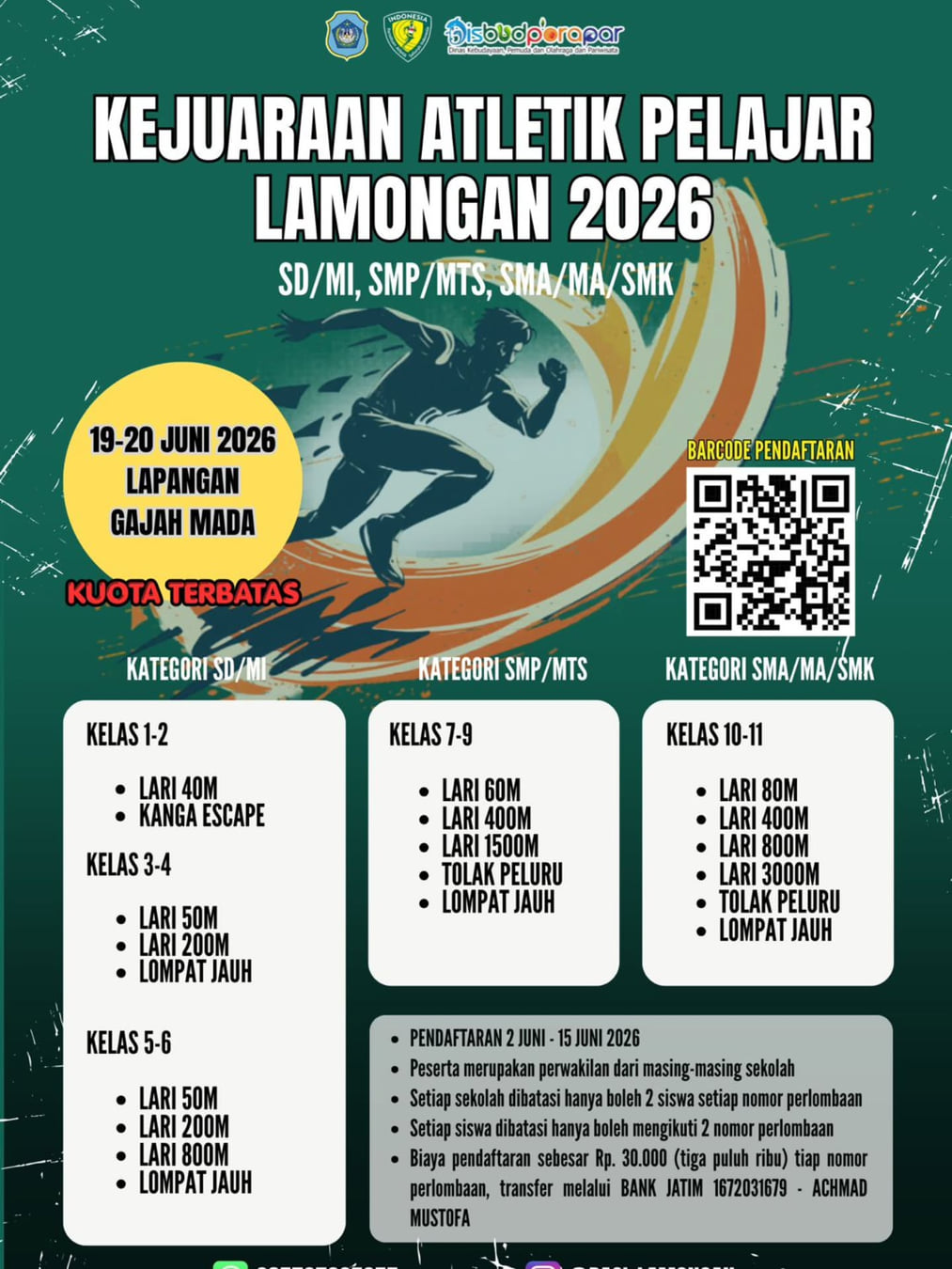Kejuaraan Atletik Pelajar Lamongan 2026 - Poster 2